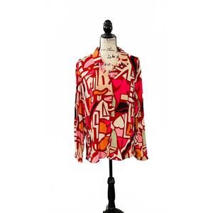 Vibrant Abstract Pattern Long Sleeve Shirt